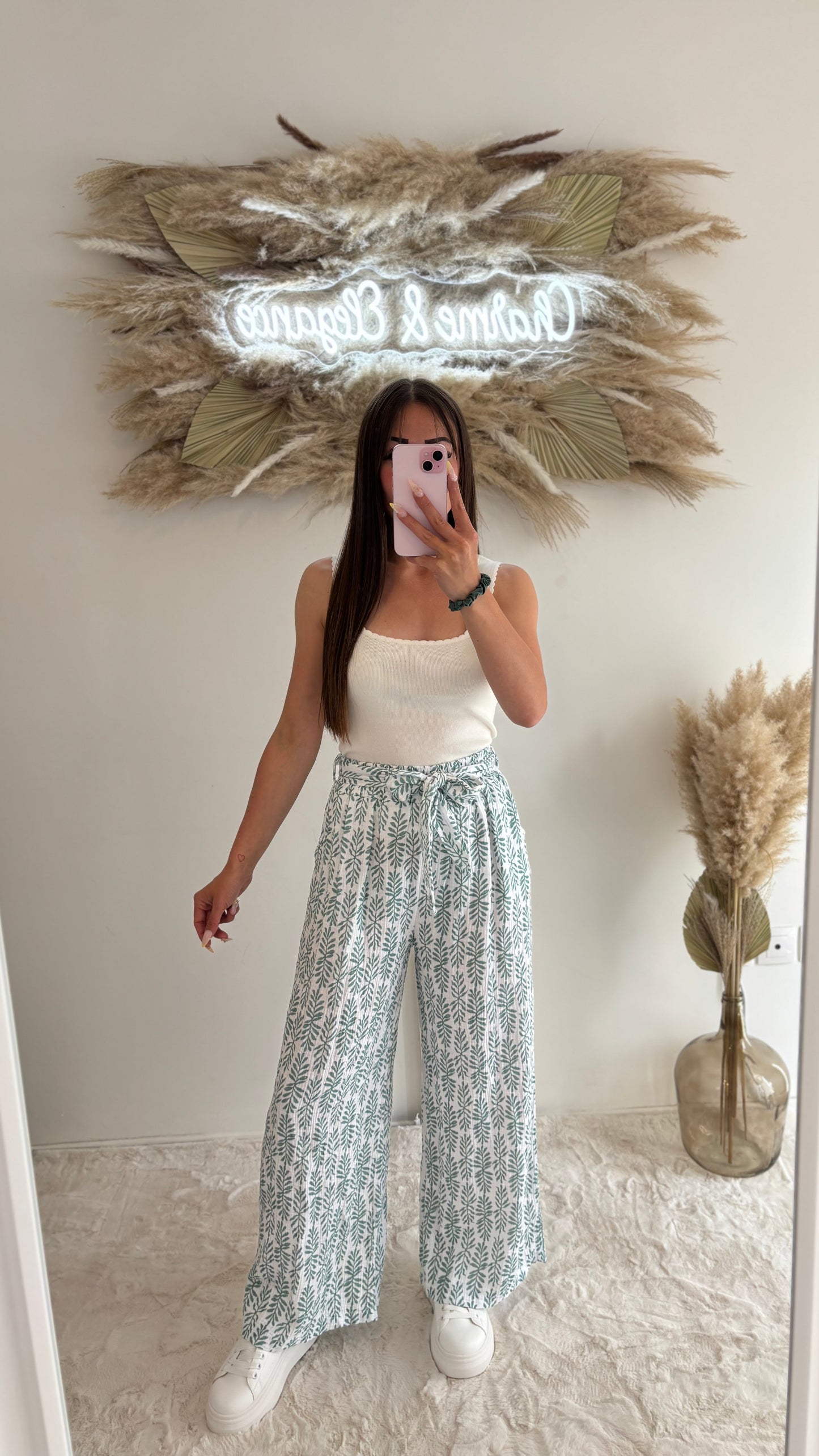Pantalon à motifs