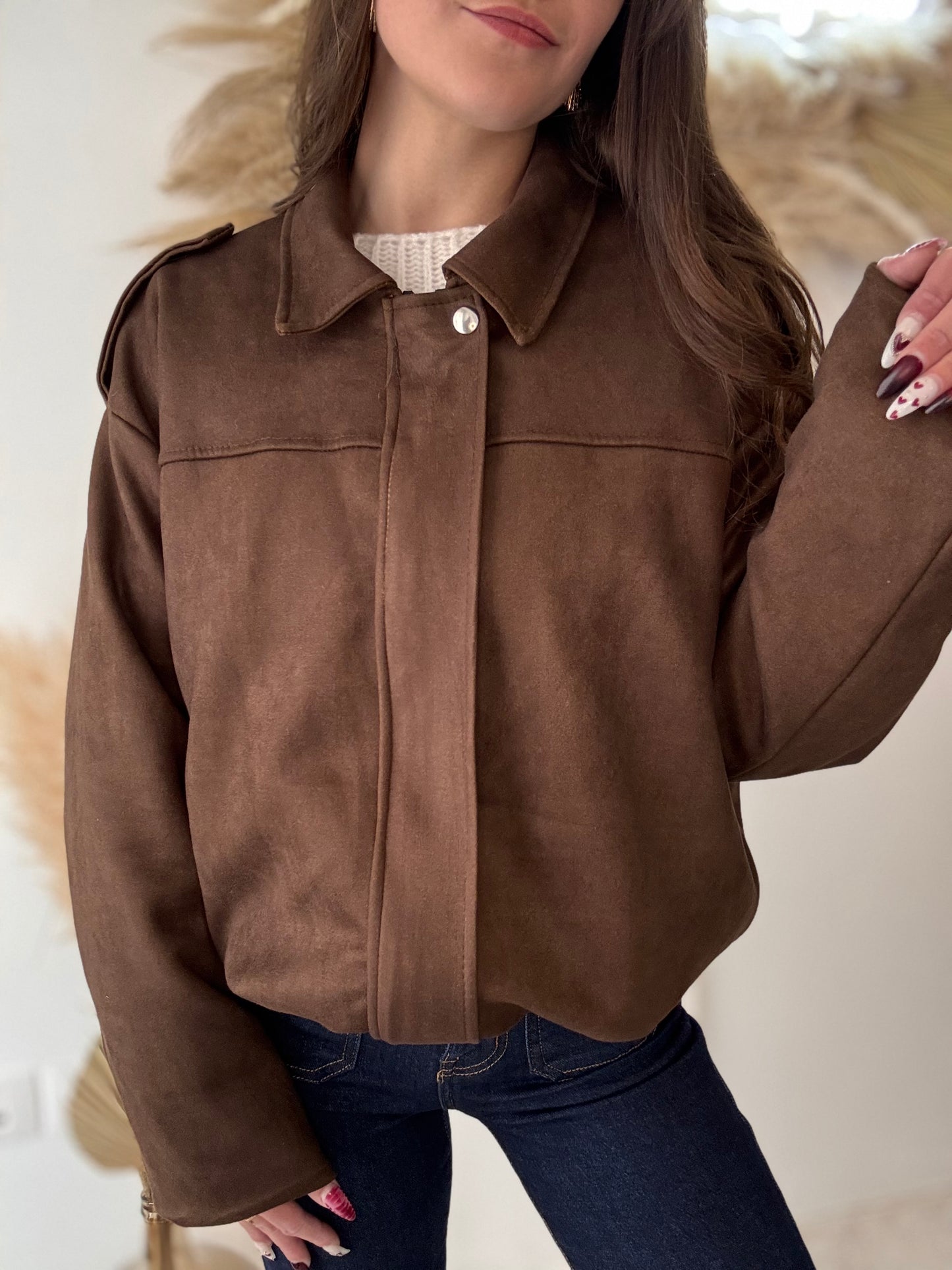 Veste suédine bomber