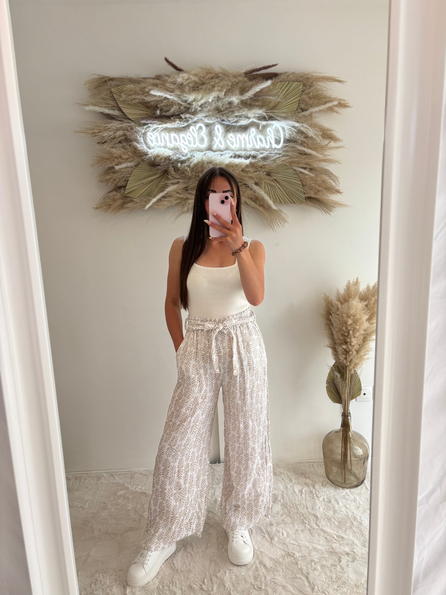 Pantalon à motifs