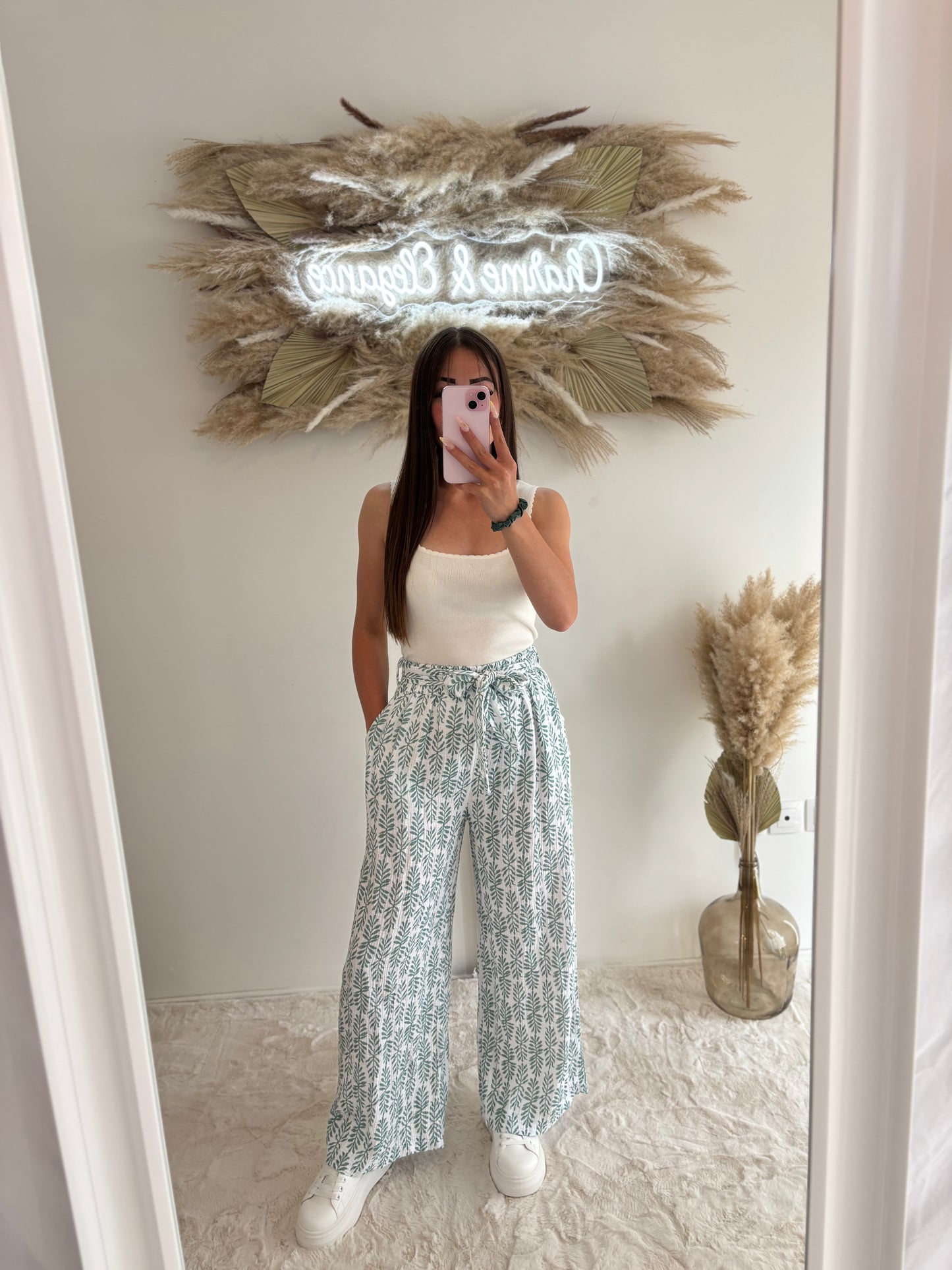 Pantalon à motifs