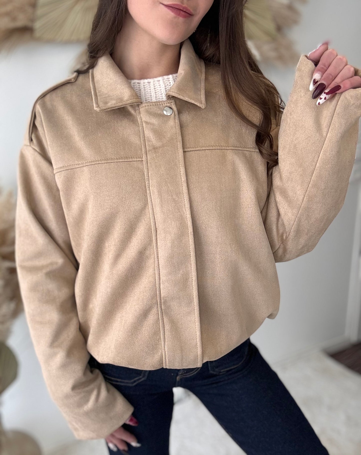 Veste suédine bomber
