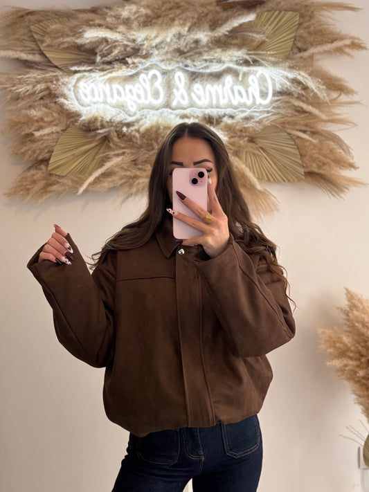 Veste suédine bomber