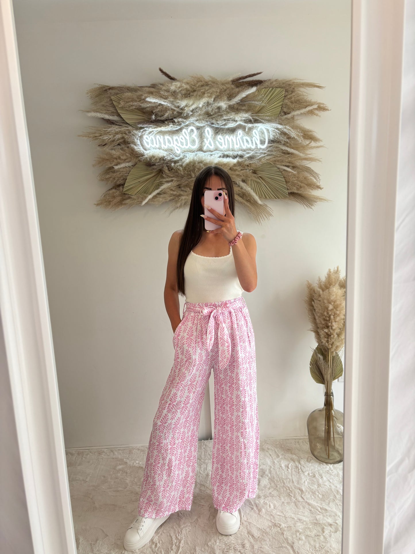 Pantalon à motifs