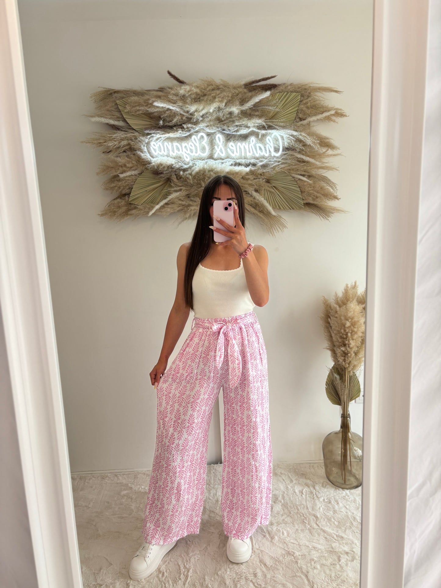 Pantalon à motifs