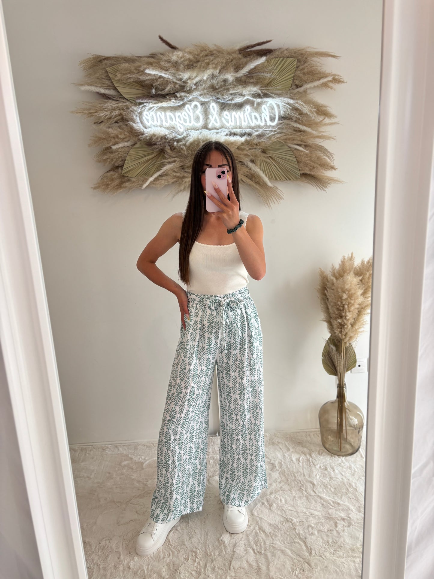 Pantalon à motifs