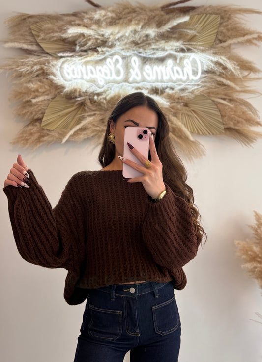 Pull tricot maille serrée