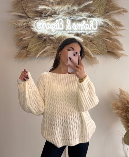 Pull tricot maille serrée