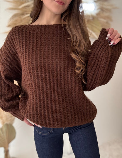 Pull tricot maille serrée