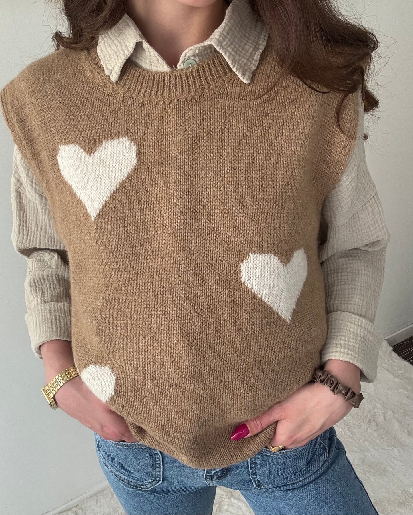 Pull sans manches.