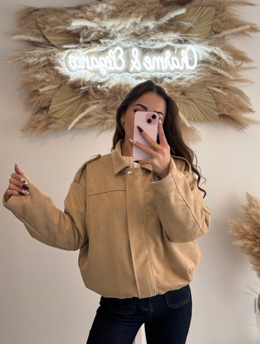 Veste suédine bomber