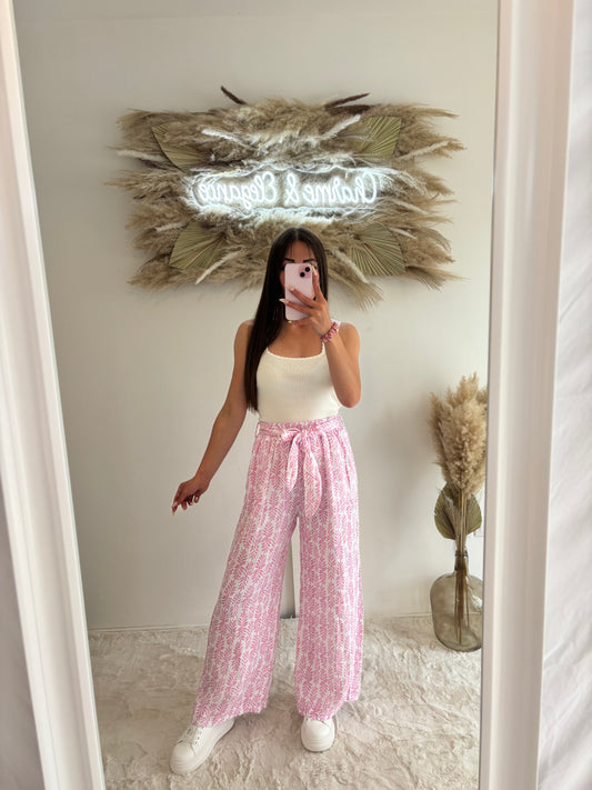 Pantalon à motifs