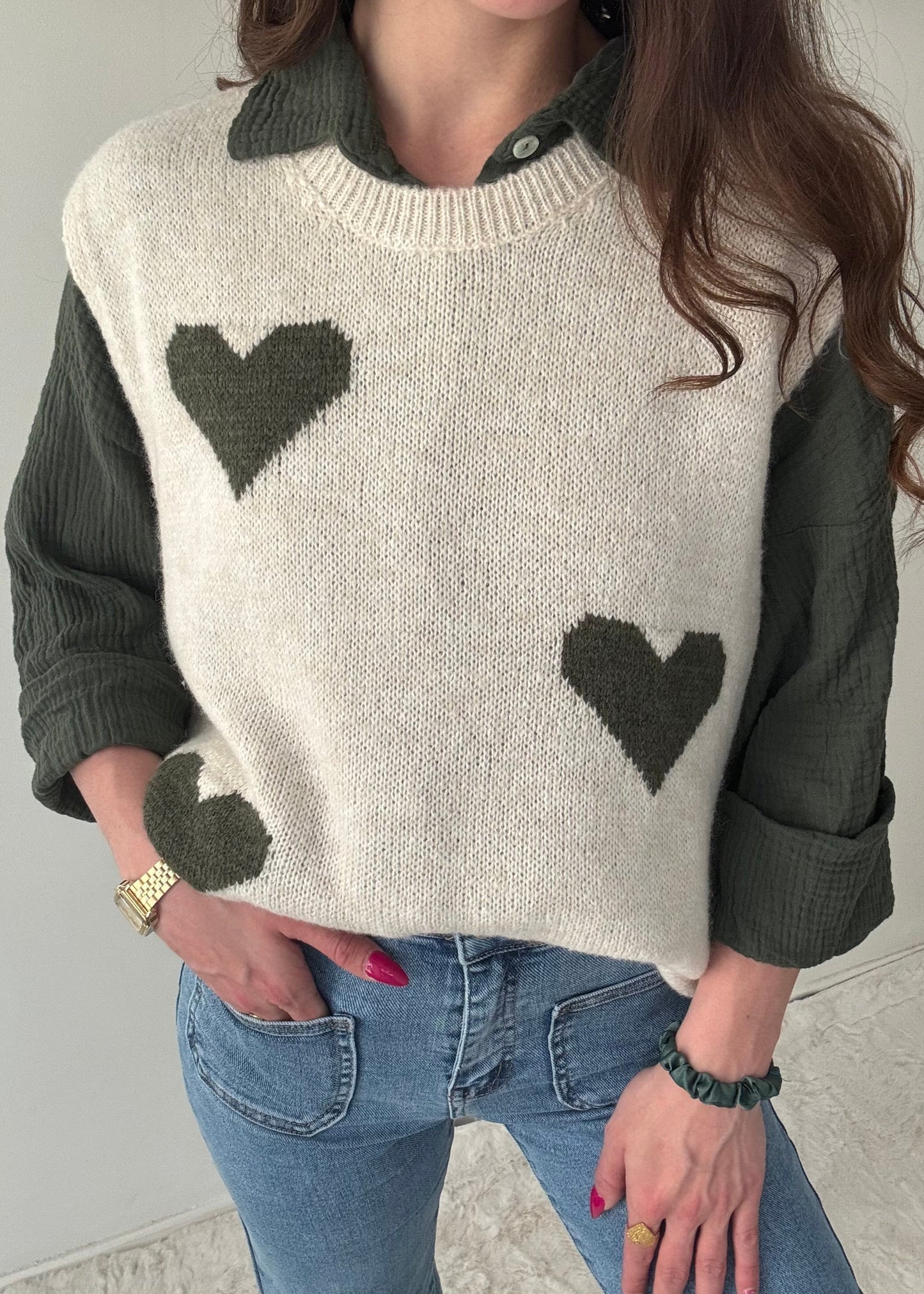 Pull sans manches.