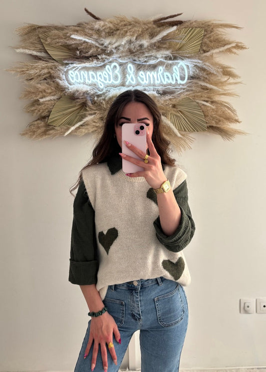 Pull sans manches.